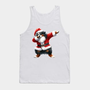 Christmas Bernese Mountain Dog Dabbing Dance Tank Top